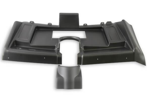 Holley EFI 6.86 in. Dash Bezels 553-381 Panels, EFI, Bezel, 5/32 Thick, ABS Material, Black Matte Finish, with No A/C Vents, Chevy, Camaro, Each