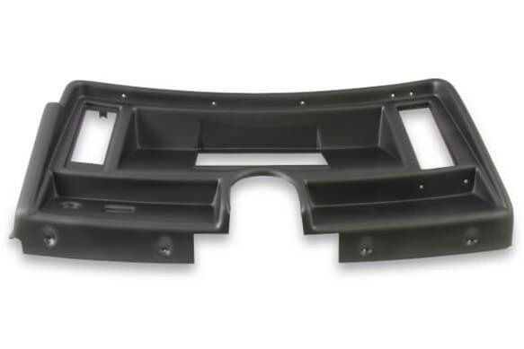 Holley EFI 6.86 in. Dash Bezels 553-385 Panels, EFI, Bezel, 5/32 Thick, ABS Material, Black Matte Finish, with A/C Vents, Chevy, Nova, Each