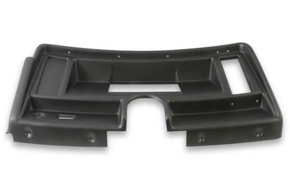 Holley EFI 6.86 in. Dash Bezels 553-387 Panels, EFI, Bezel, 5/32 Thick, ABS Material, Black Matte Finish, with Right Vent Only, Chevy, Nova, Each