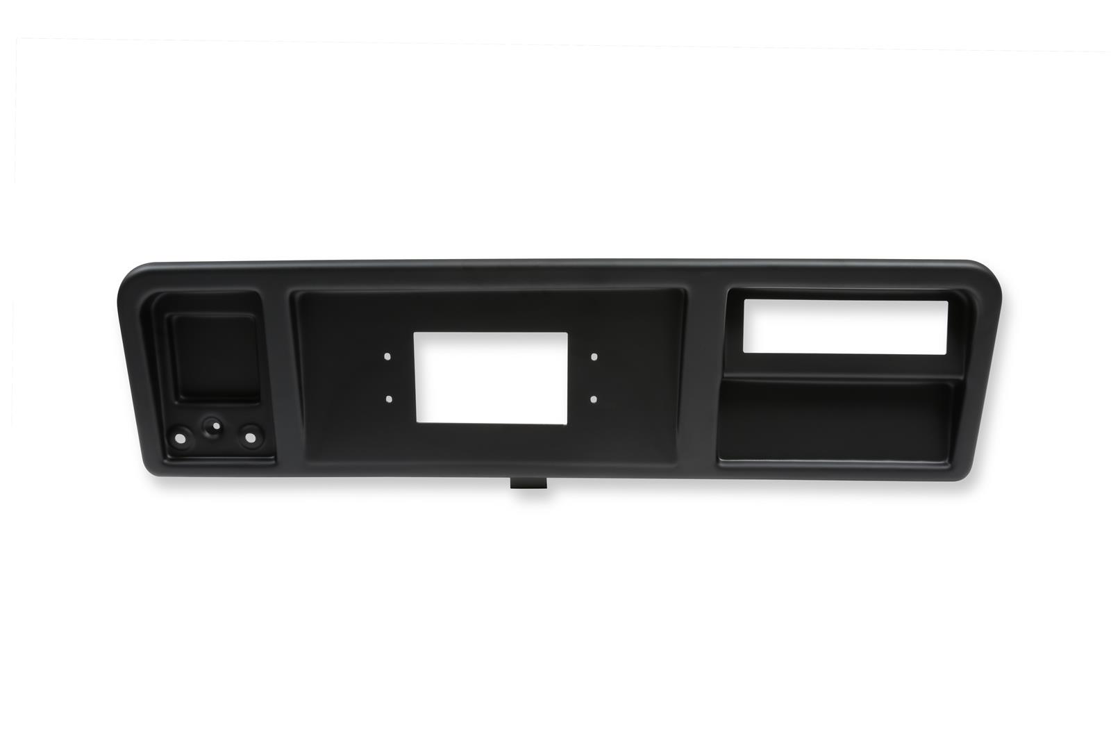 Holley EFI 7 in. Dash Bezels 553-444 Panels, EFI, Bezel, 5/32 Thick, ABS Material, Black Matte Finish, No A/C Vents, Ford, Trucks, Each thumbnail 5