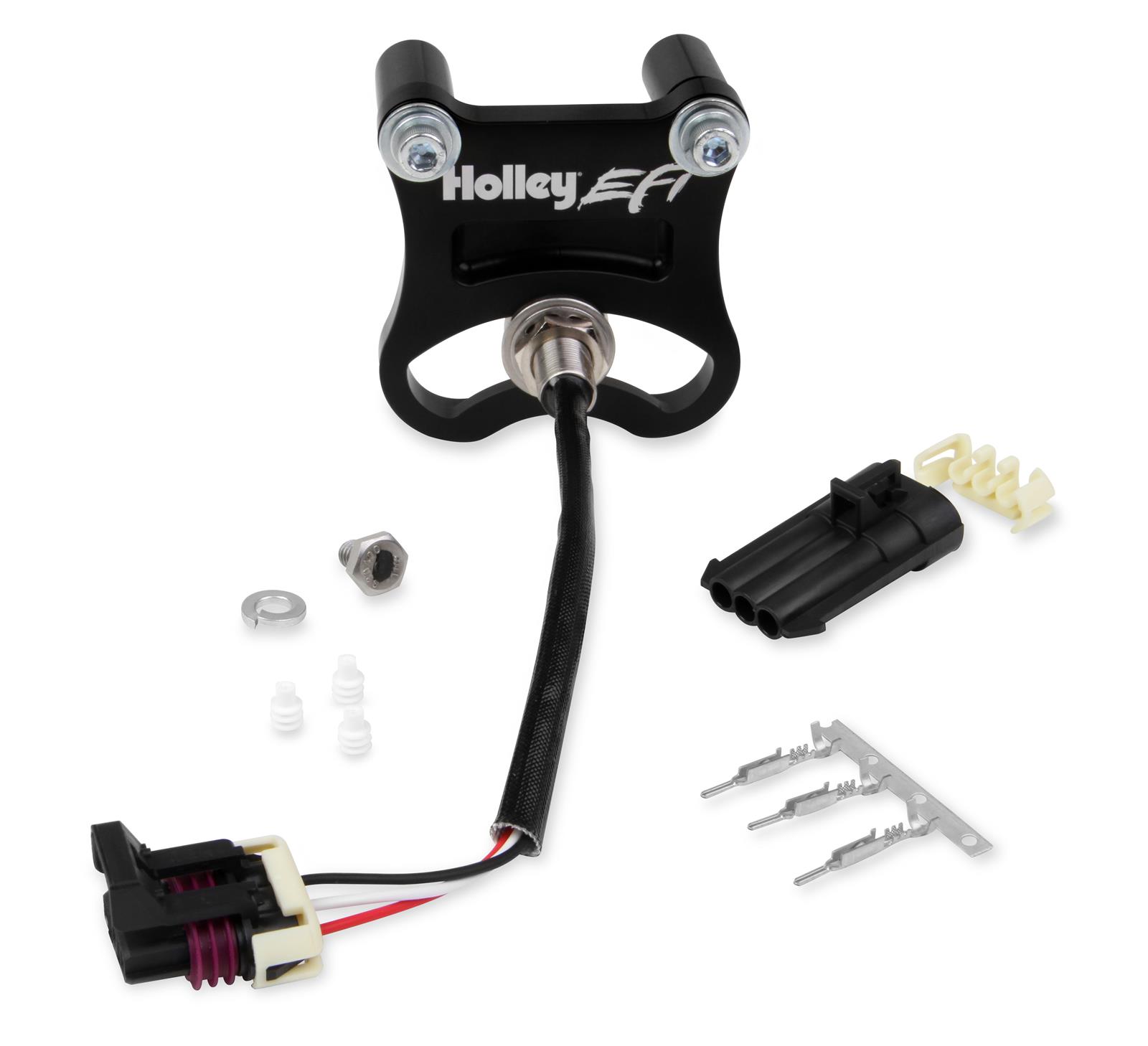 Holley Chevy Camshaft Sync Kits 556-121 Pickups, Hall Effect Sensor, with Bracket, 1/4 in.-20 Magnetic, 0.600 to 1 in. Raised Cam, External Dry Cam Drive, Chevy, Big Block, Kit