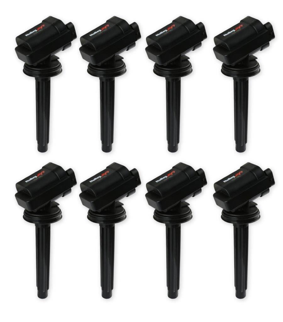 Holley EFI Coyote Smart Coils 556-161 Ignition Coils, EFI, Coyote, Coils, Black, 50,000V, Rectangular, Connector, Pins Included, for HP, Dominator ECU, 8-piece, Ford, Set thumbnail 5