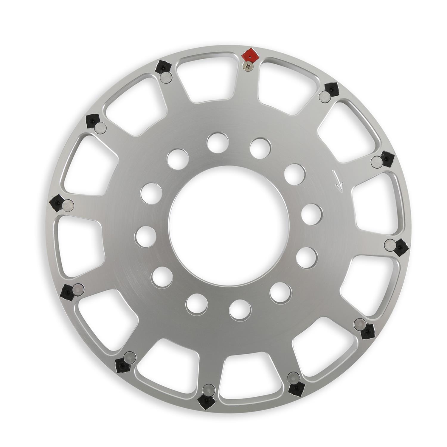 Holley EFI Crank Trigger Kits 556-173 Triggers, EFI, 7 in. Diameter, Aluminum, Silver, Adjustable Bracket, Black, 3-wire Pickup, 12-1X, Hall Effect, Ford, Coyote Block, Kit