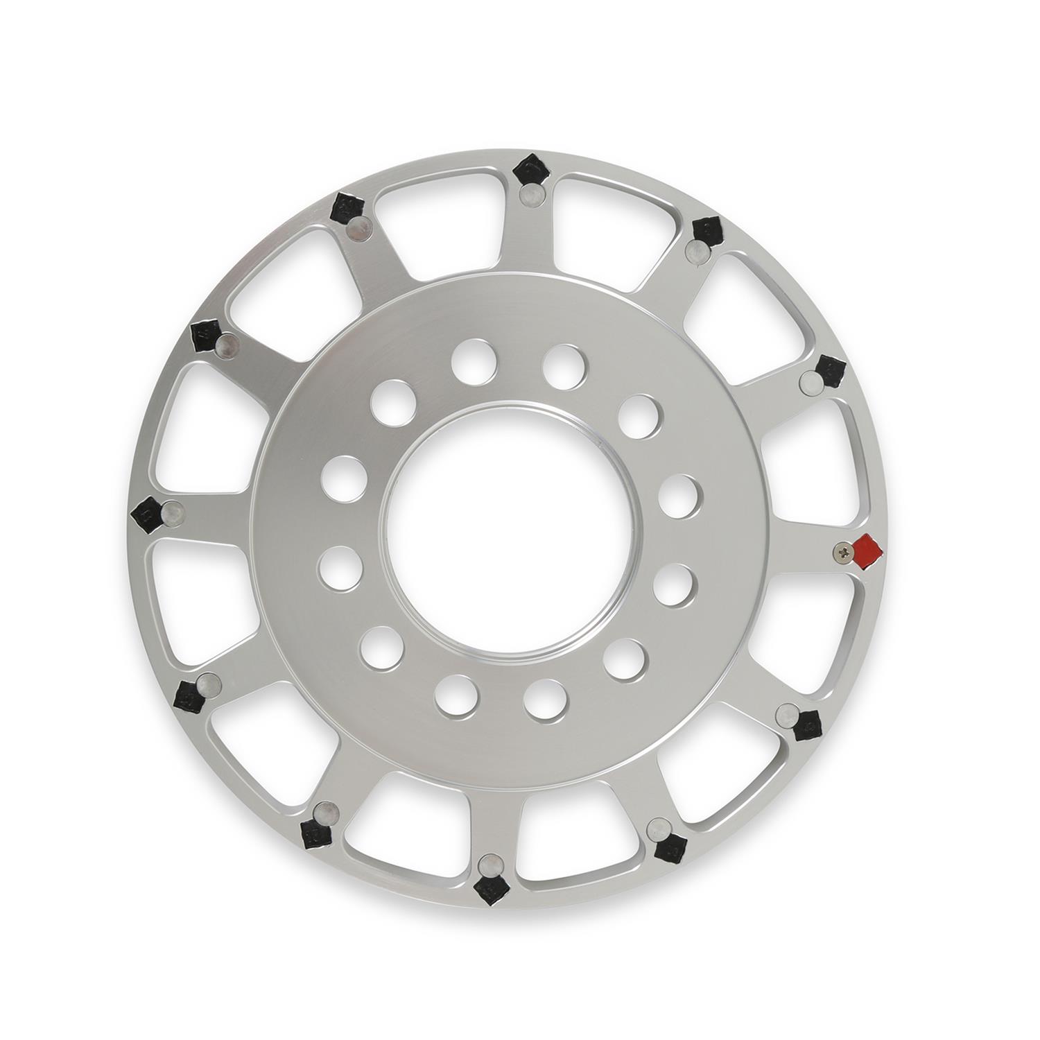 Holley EFI Crank Trigger Kits 556-173 Triggers, EFI, 7 in. Diameter, Aluminum, Silver, Adjustable Bracket, Black, 3-wire Pickup, 12-1X, Hall Effect, Ford, Coyote Block, Kit thumbnail 2