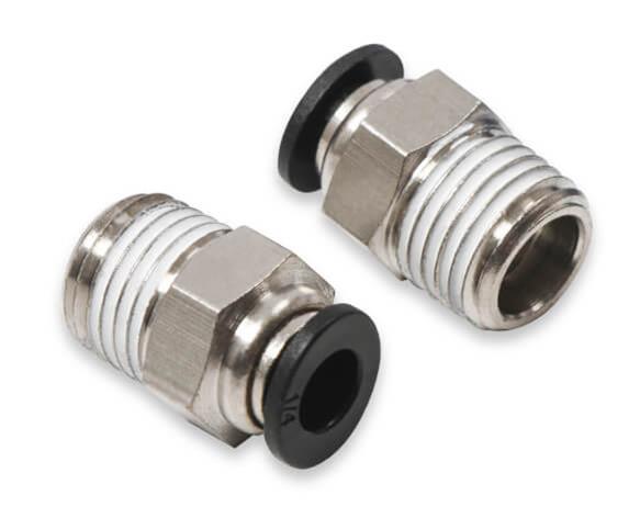Holley Boost Control Solenoids 557-201 Controllers, EFI, Dual Solenoid Valve, Billet Aluminum, 3 Port Manifold, 1/4 in. NPT, Push-lock Fittings, Two Trminated Connectors, Each thumbnail 3