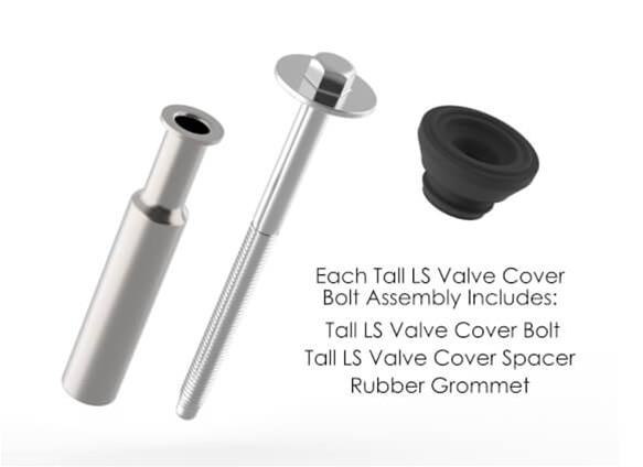 Holley LS Valve Cover Bolt Kits 561-134 Fasteners, EFI, Tall Bolts, Polished, Aluminum, Hex Head, 6mm x 1.0 Thread, Hardware, 8-piece, Chevy, 4.8-7.0L, Set