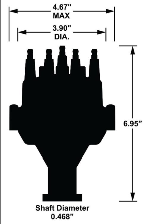 Holley EFI Dual-Sync Distributors 565-202BK Distributors, EFI, Dual-Sync, Hall Effect, Computer-controlled Advance, Male/HEI, Black Cap, Steel Gear, Black Housing, Ford, 3.6-5.0L, Each thumbnail 5