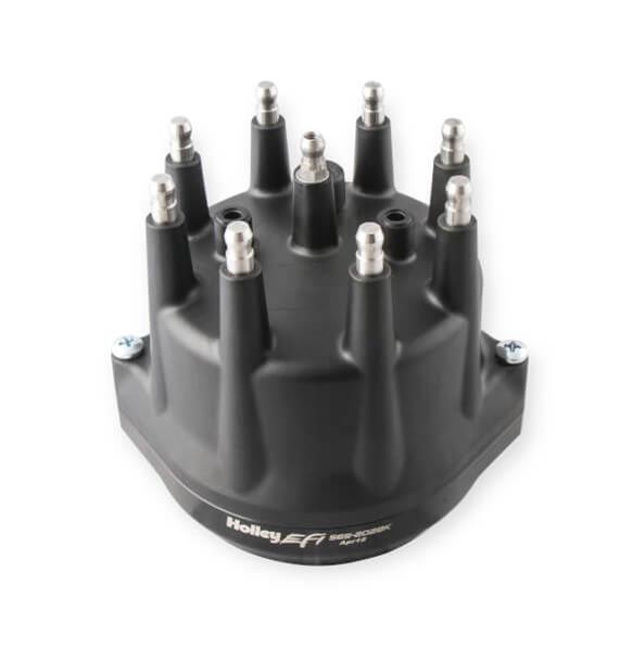 Holley EFI Dual-Sync Distributors 565-202BK Distributors, EFI, Dual-Sync, Hall Effect, Computer-controlled Advance, Male/HEI, Black Cap, Steel Gear, Black Housing, Ford, 3.6-5.0L, Each thumbnail 3