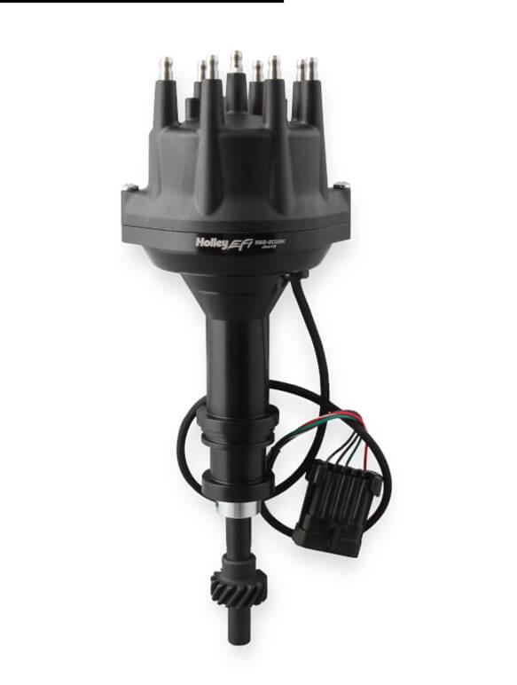 Holley EFI Dual-Sync Distributors 565-210BK Distributors, EFI, Dual-Sync, Hall Effect, Computer-controlled, Male/HEI Cap, Steel Gear, Black Housing, Ford, Lincoln, Mercury, 5.8-7.5L, Each