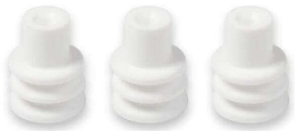 Holley Weatherproof Seals 571-108 Wiring Connector Replacement Parts, EFI, Replacement, Weather Seal, White, Metripack, 18-22 gauge wire, 100-piece, Set thumbnail 2