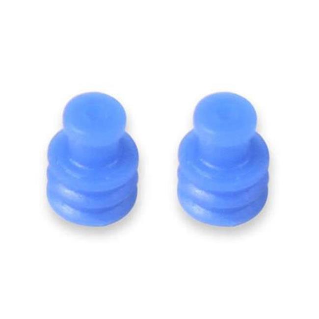 Holley Weatherproof Seals 571-117 Wiring Connector Replacement Parts, EFI, Replacement, Weather Seal, Blue, Molex MX 150, 16-20 gauge wire, 100-piece, Set