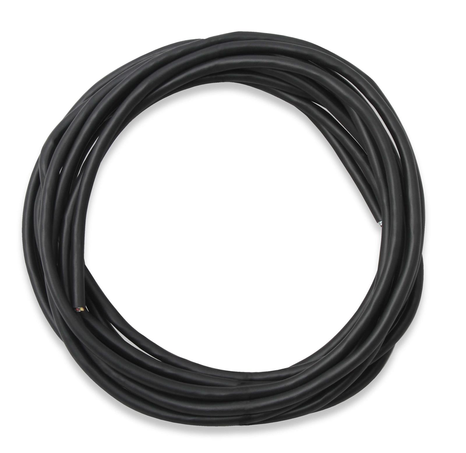 Holley Shielded Cable Conductor Wires 572-100 Electrical Wires, EFI, Cable, Black Jacket, 7-conductor, Five 18 gauge Wires, Two 20 gauge Wires, Wideband, 25 ft. Spool, Each