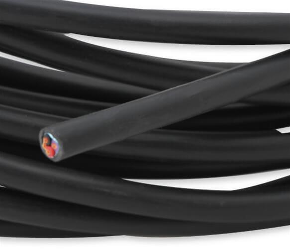 Holley Shielded Cable Conductor Wires 572-103 Electrical Wires, EFI, Cable, Black Jacket, 3-conductor, 20 gauge Wire, Internally Shielded, 25 ft. Spool, Each thumbnail 3