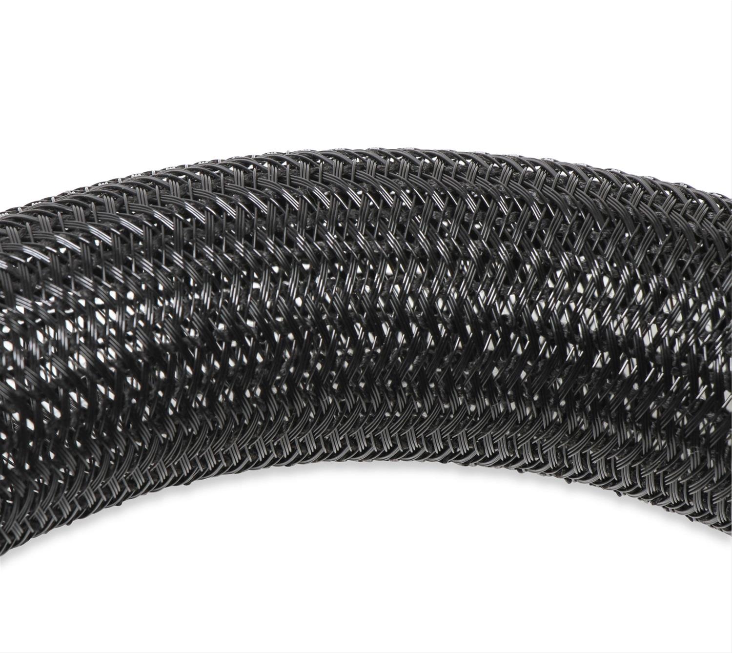 Holley Split Wire Looms 573-105 Convoluted Tubing, and Sleeves, EFI, Loom, Black Nylon, Slip-on Insulation, 0.375 in. I.D., 50 ft. Long, Each