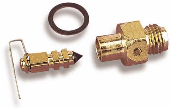 Holley Needle and Seat Assemblies 6-510 Carburetor Seats, Viton® Inlet Needle, Non-Adjustable, Steel, 0.110 in. Seat, Side Hung Float Style, Gasket Included, Each