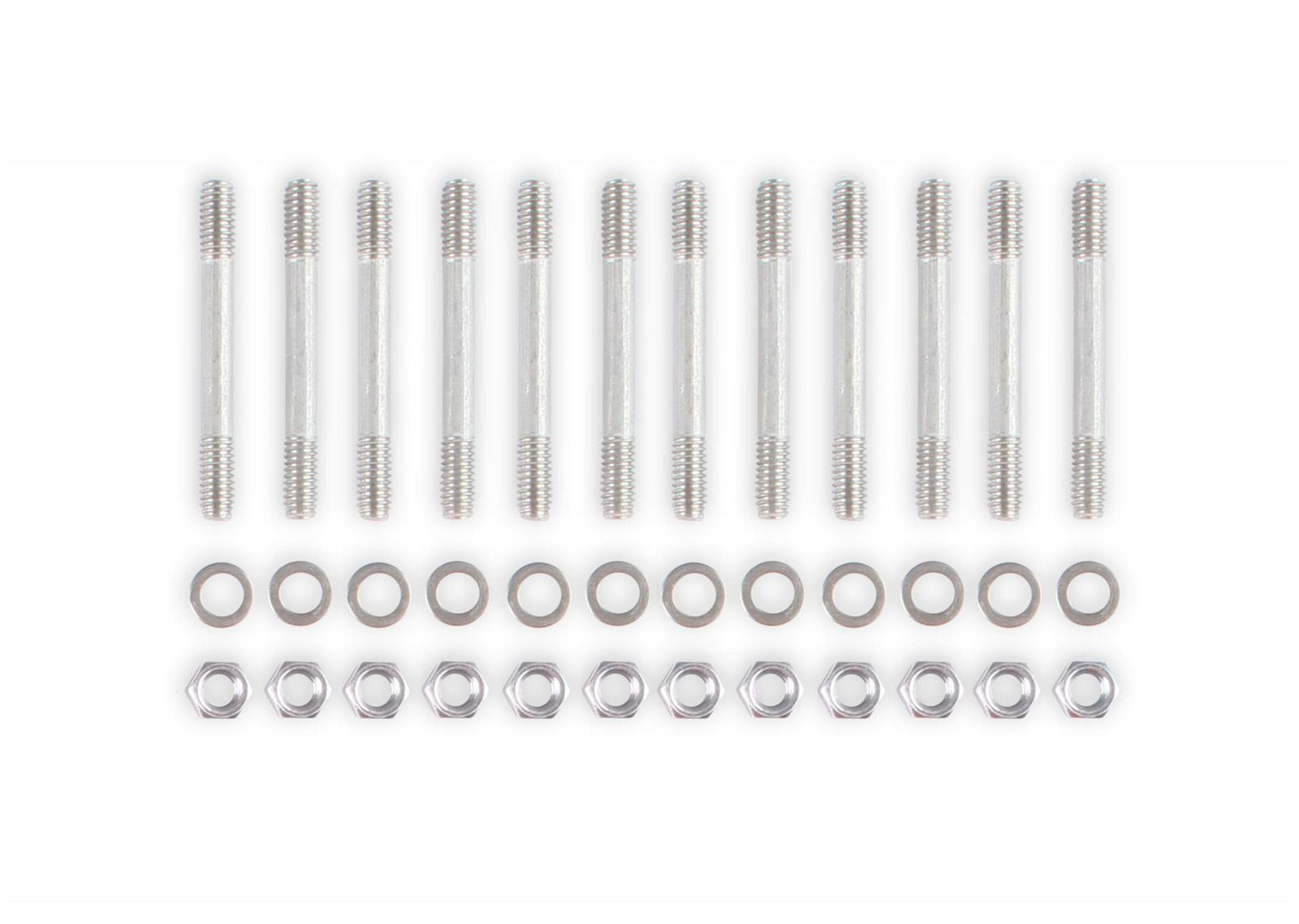 Holley Intake Manifold Studs 300-247 Studs, Manifold, Hi-Ram Intake,Silver Finish, Ford, 351 Windsor, Kit