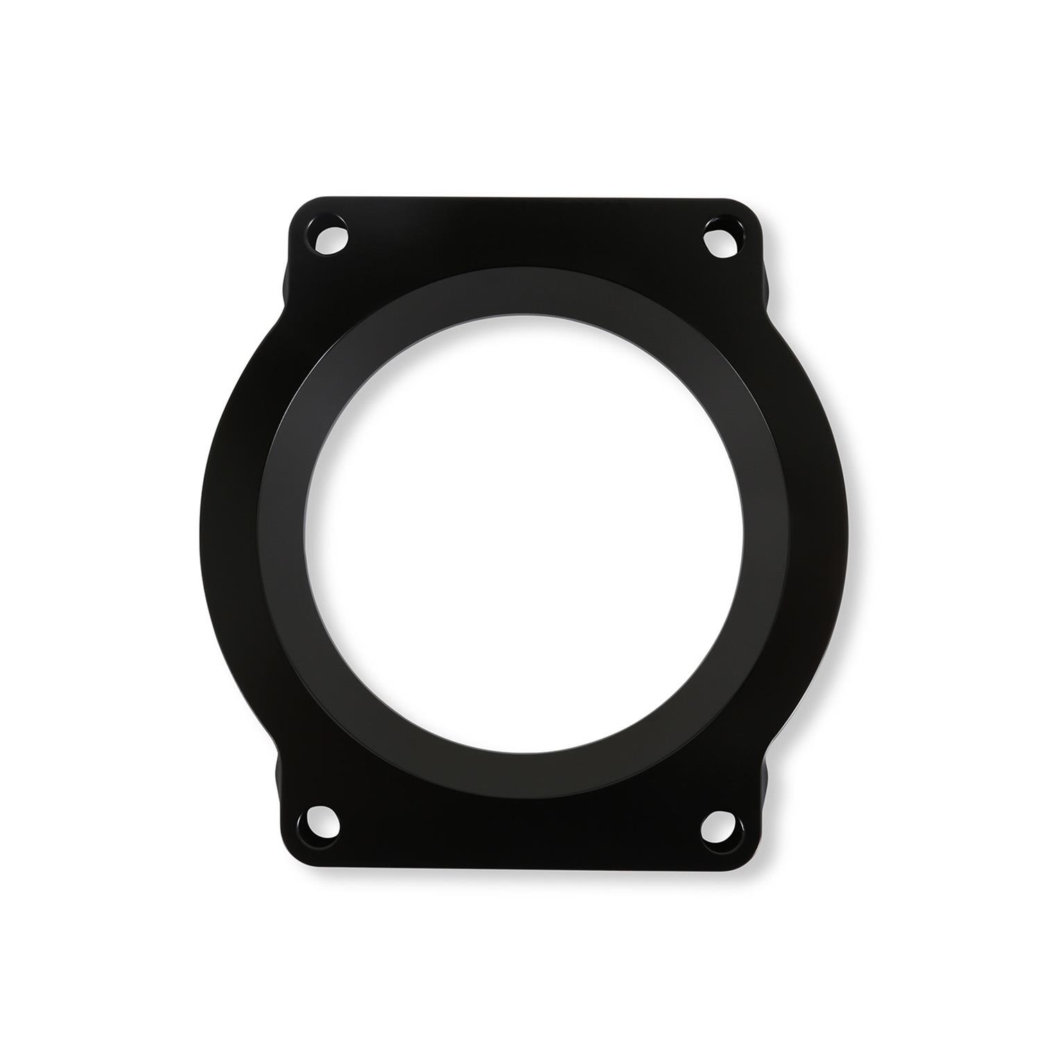 Holley EFI Coyote Throttle Body Adapters 717-18 Adapters, EFI, Adapter, 80mm, Aluminum, Black, for Hi-Ram, Ultra Lo-Ram Intake, Front Feed, Ford, 5.0L, Each thumbnail 9