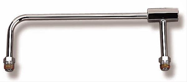 Holley Fuel Lines 734-4 Carburetor Lines, Holley, Marine, Chrome, Steel, Single Inlet, Dual Outlet, 9.31 in. Center, Female Thread, 5/8 in.-18. Inverted Flare, Kit