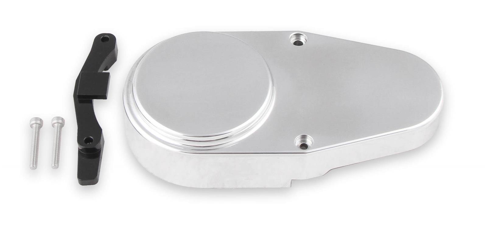 Holley Tensioner Covers 97-157 Accessory Belt Dress-Up Covers, Holley, Aluminum, Polished, for Mid Mount Accessory Drive, includes Hardware, Each thumbnail 3