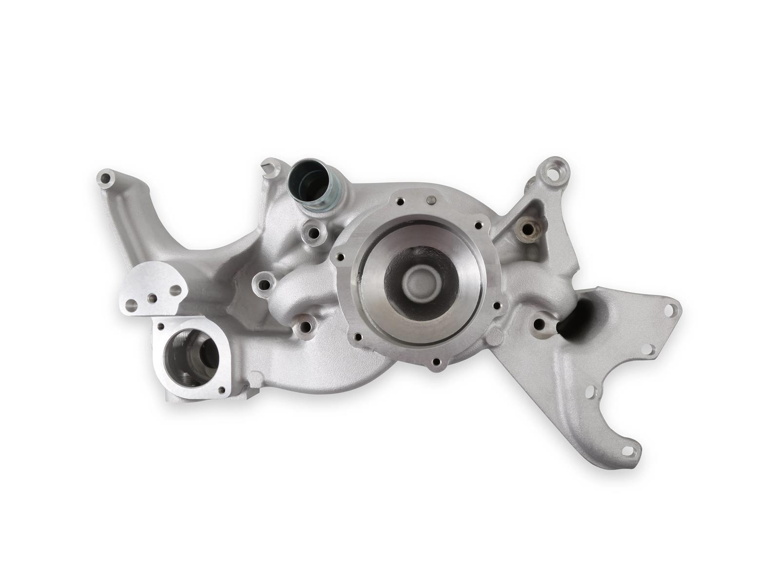 Holley Cooling Manifolds 97-163 Water Pump Housings, Holley, LS Manifold, Aluminum, Natural, Steam Tube Inlet, 1/8 in.-NPT, for Mid-Mount Accessory Drive Only, Each thumbnail 3
