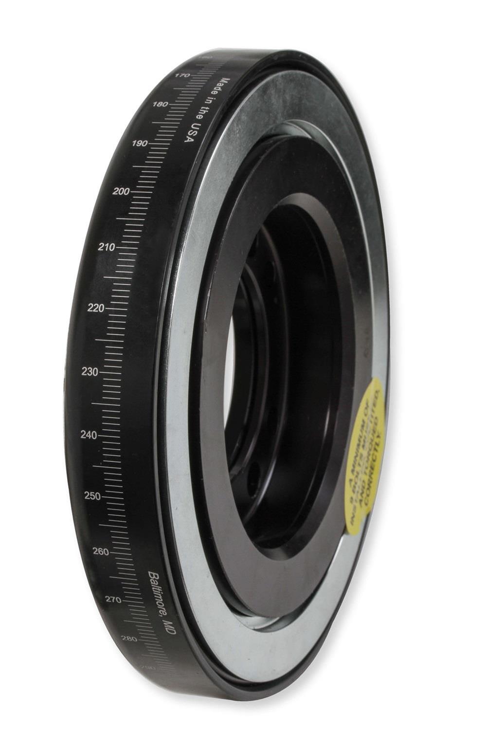 Holley Harmonic Balancers 97-192 Balancers, LT1 Engine, Internal Balance, Steel, Black, Degree Marked, 7.5 in. Diameter, with Mid-Mount Accessory Drive Only, GM, 6.2L, Each thumbnail 3