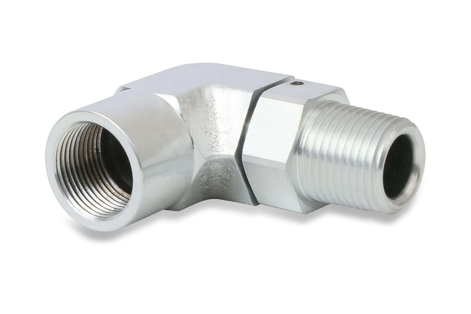 Holley Oil Return Check Valve Adapter Kits 97-212 Fitting, For Use With LT Pans/Accessory Drive Kits, Aluminum, Natural, Kit