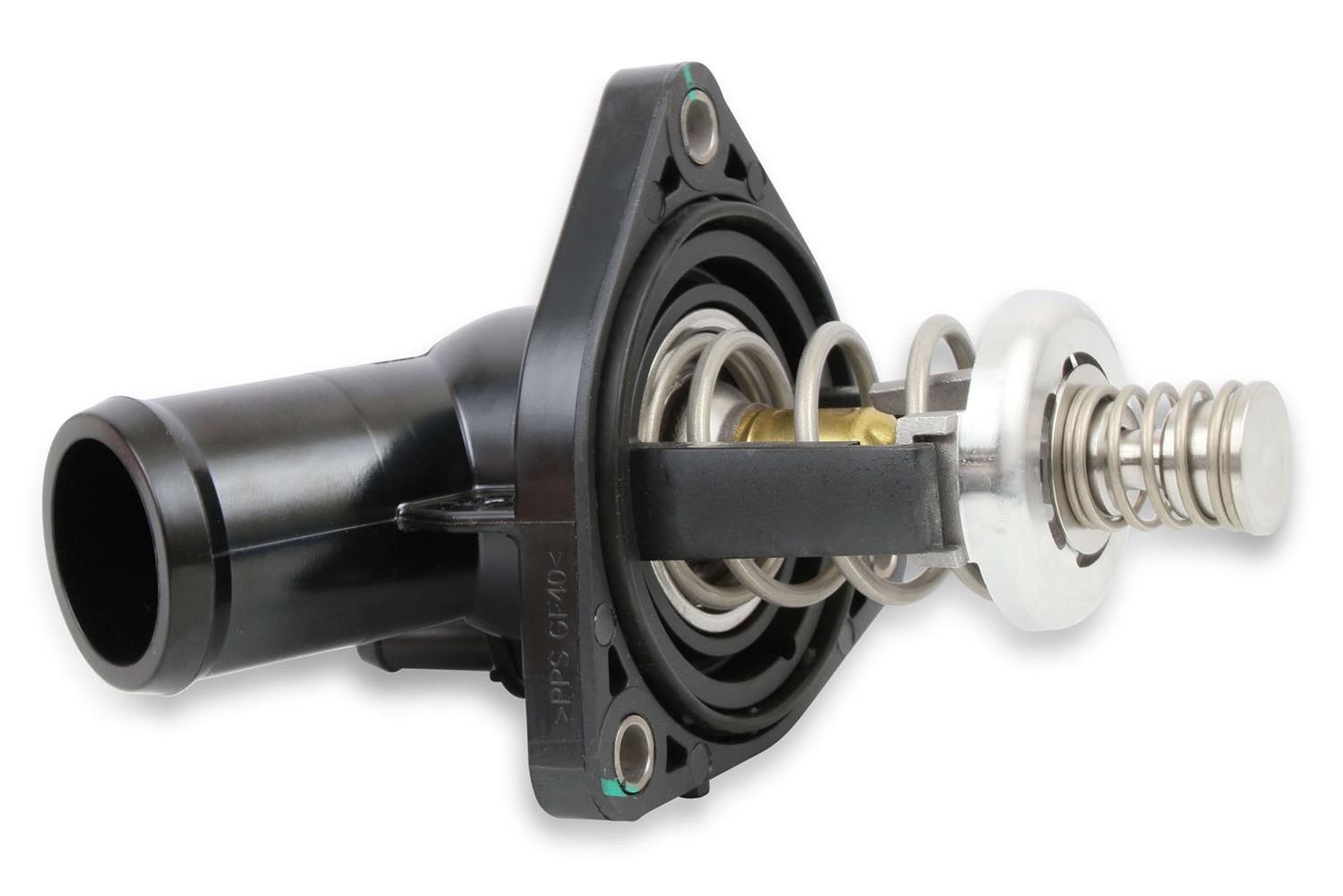 Holley Thermostat Housing Assemblies 97-247 Water Necks and Housings, Replacement, Thermostat/Housing Assembly, GM LT4, Aluminum, 1.50 in. OD, with Mid-Mount Accessory Drive, Each thumbnail 4