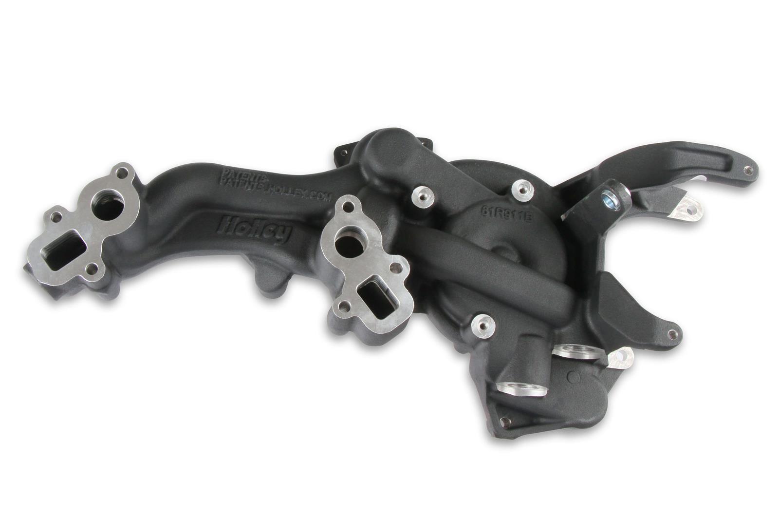Holley Cooling Manifolds 97-251 Water Pump Housings, GM, Gen V, LT4, Dry System, Water Pump Manifold/Bracket, Aluminum, Satin Finish, with Complete Accessory Drive System, Each thumbnail 6