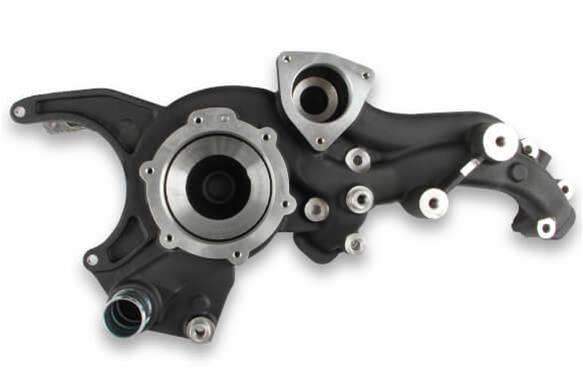 Holley Water Pump Housings 97-251BK Housings, GM, Gen V, LT4, Dry System, Manifold/Bracket, Aluminum, Black Finish, with Complete Accessory Drive System, Each thumbnail 2