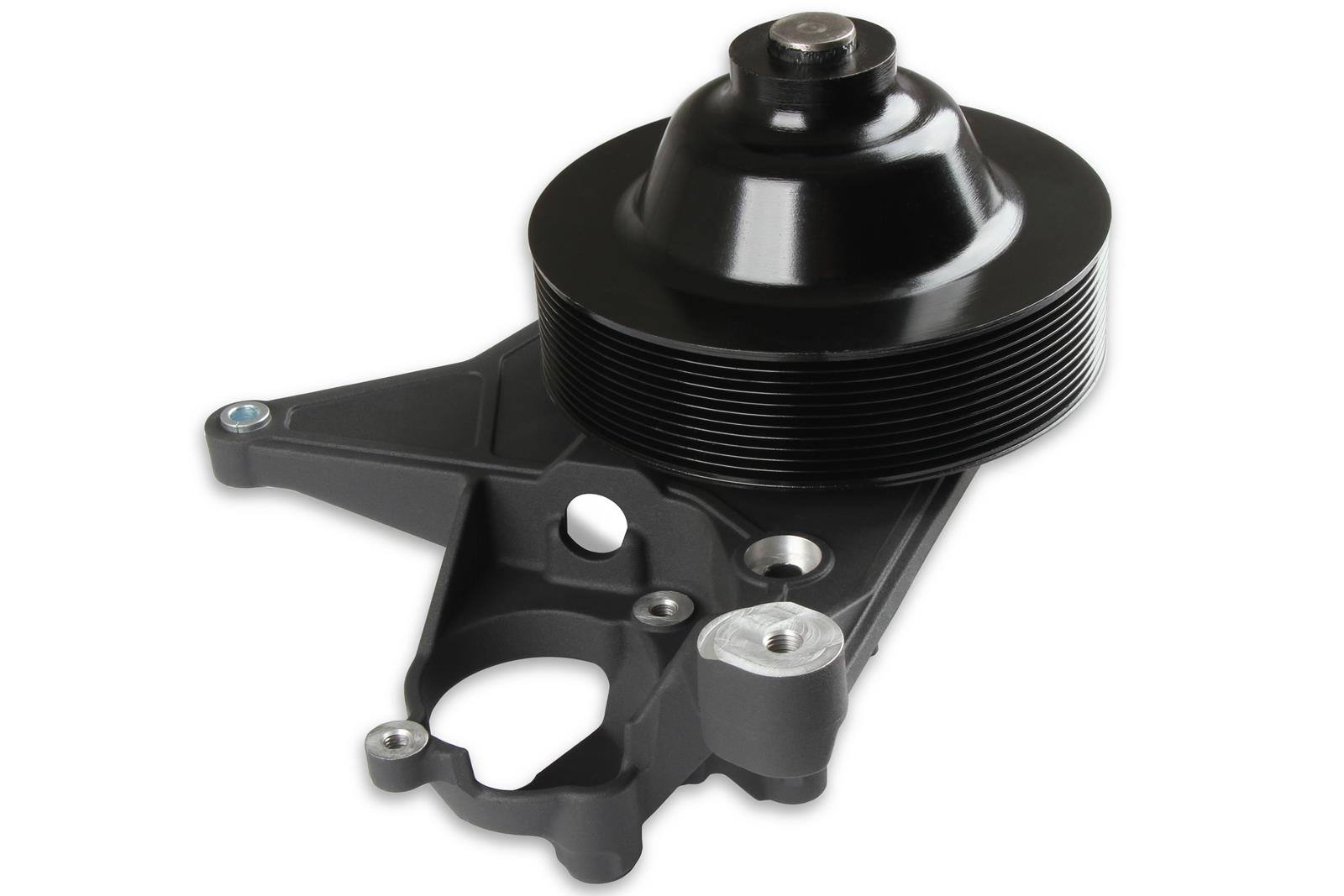 Holley Short Spacer Power Steering Brackets 97-267BK Alternator and Brackets, Bracket with Spacer, Cast Aluminum, Black Finish, GM LT5 System, Dry Sump Only, Each thumbnail 6