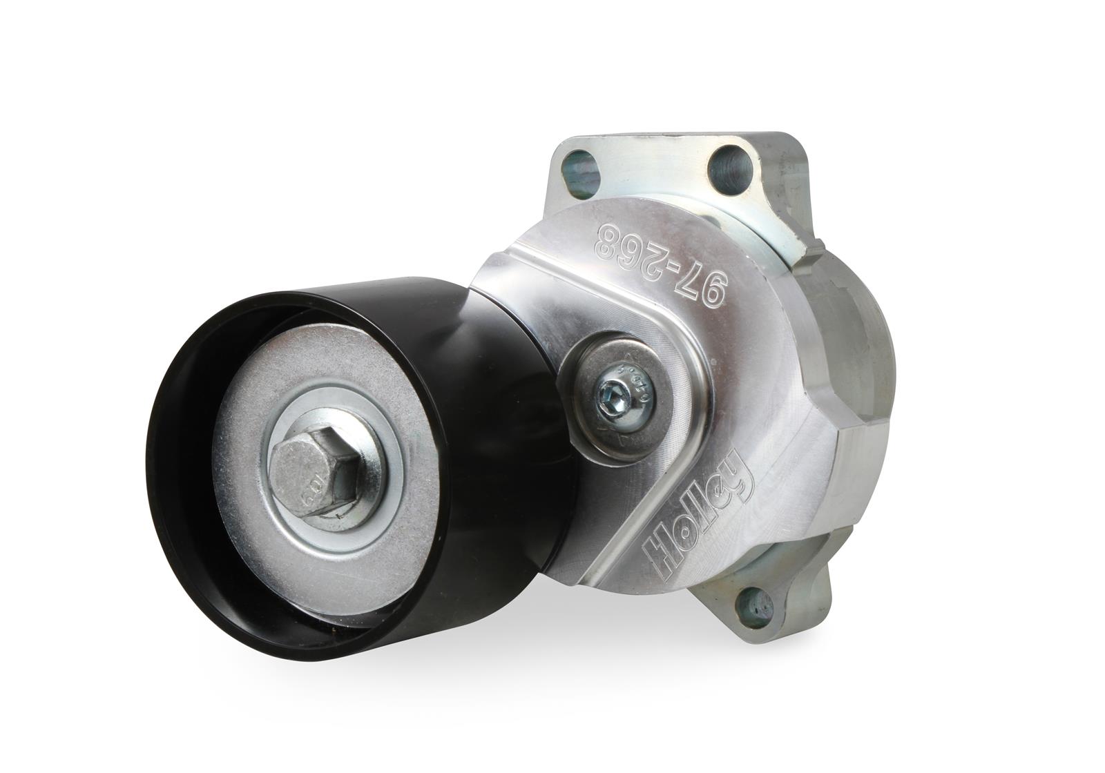 Holley Billet Tensioner Assemblies 97-268 Accessory Belt Tensioners, Assembly, Aluminum, Natural Finish, Smooth Pulley, Black, for GM LT5 Power Steering Only, Chevy, 6.2L, Each thumbnail 4