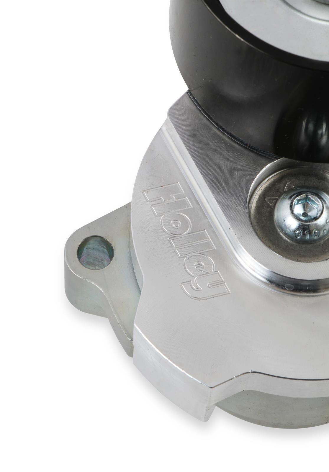 Holley Billet Tensioner Assemblies 97-268 Accessory Belt Tensioners, Assembly, Aluminum, Natural Finish, Smooth Pulley, Black, for GM LT5 Power Steering Only, Chevy, 6.2L, Each thumbnail 8