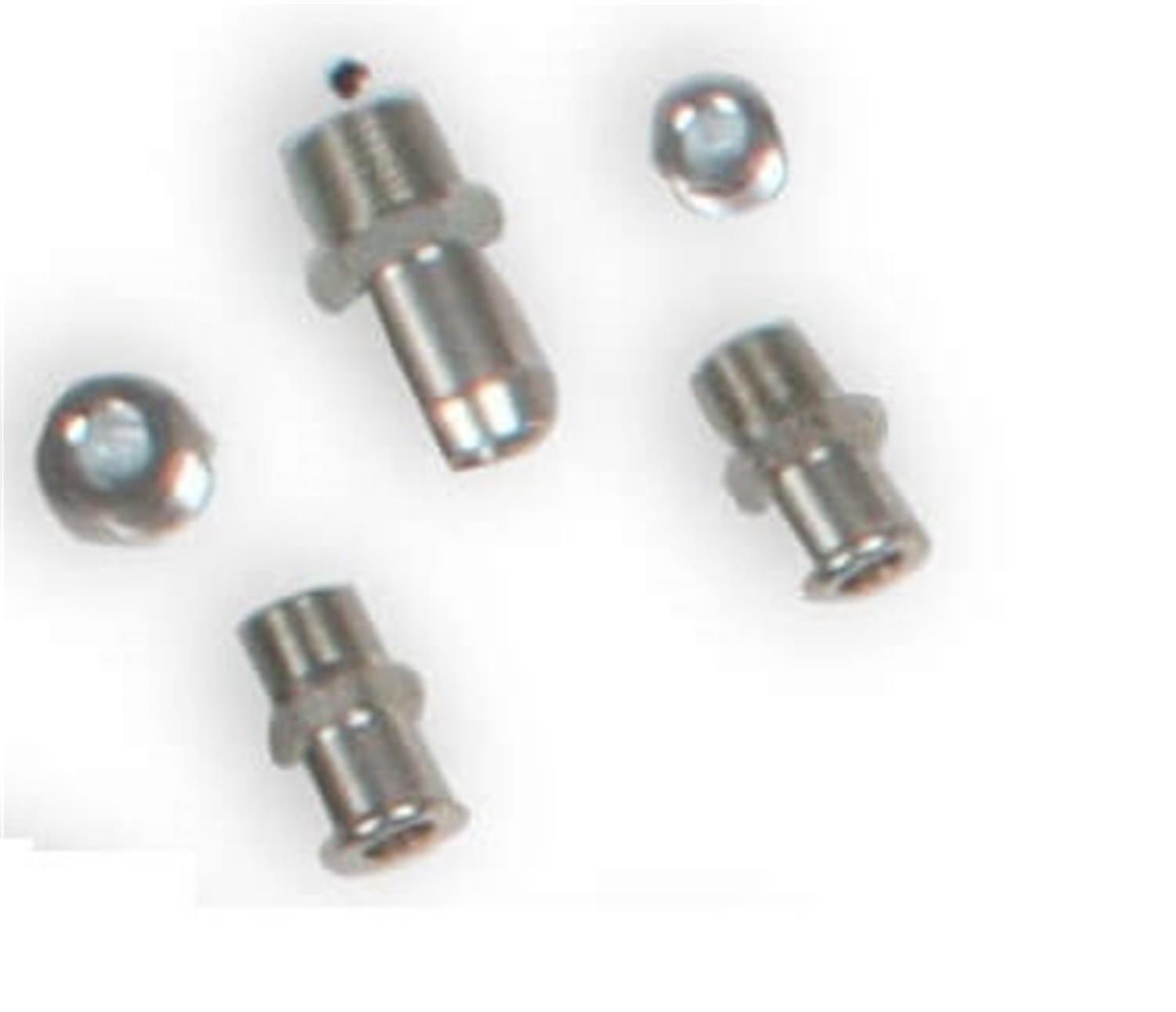 Holley Manifold Plug and Fitting Kits 97-301 Adapters, Holley, Replacement, Plugs Fittings, NPT to BSPT, Straight, Aluminum, Chrome, for 20-240 20-240BK Manifolds, Kit