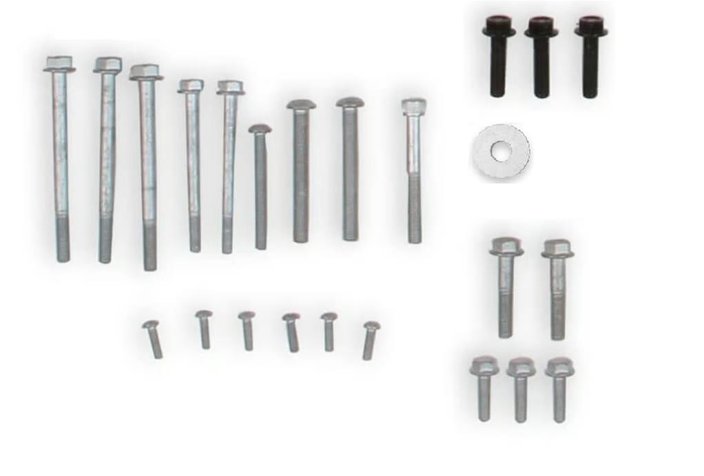 Holley Replacement Accessory Drive Hardware 97-302 Engine Bracket Components, Replacement, Hardware, Steel, Nickel Finish, for Cooling Manifold, 20-240, Chevy, Small Black, Kit