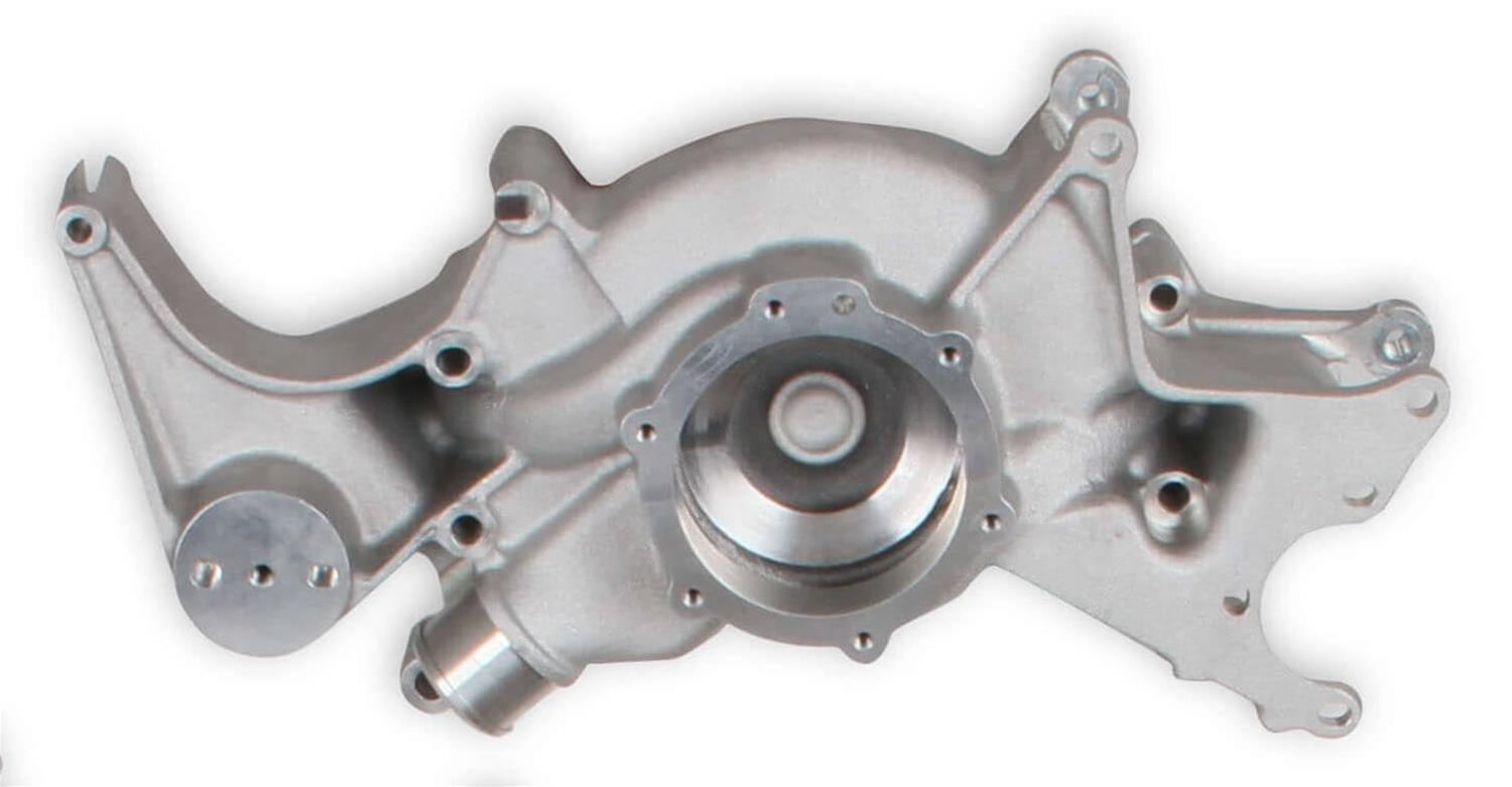Holley Cooling Manifolds 97-307 Water Pump Housings, Replacement, Manifold, Cast Aluminum, Satin Finish, for Mid-Mount Accessory System, 20-242, Chevy, 4.8-7.0L, Each