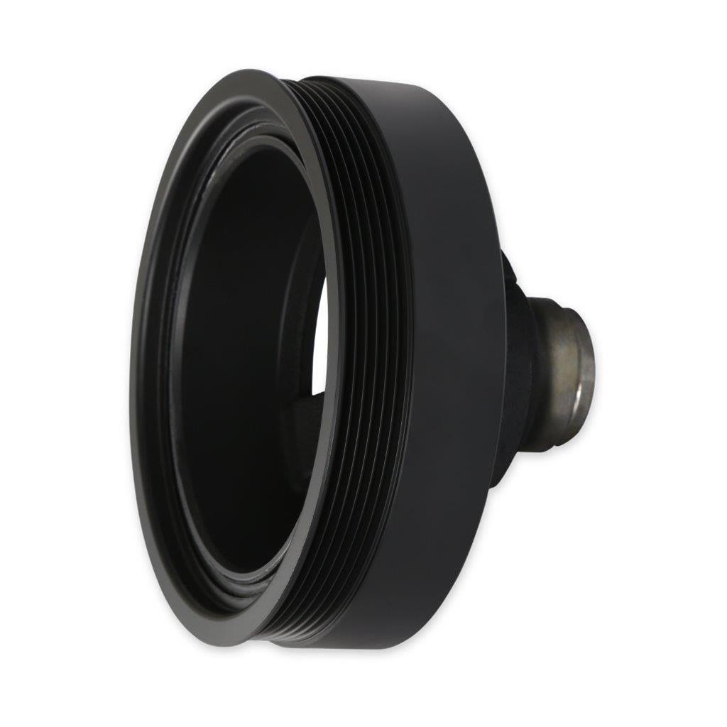 Holley Replacement Crankshaft Pulleys 97-325 Pulleys, Replacement, Damper/Pulley, Serpentine Style, 6-Groove, Steel, Black, for Mid-Mount Accessory Drive, Chevy, LT, 5.3-6.2L, Each thumbnail 8