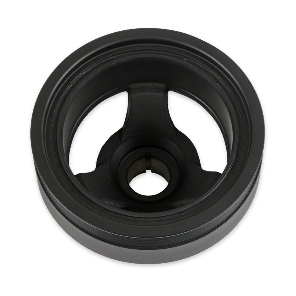 Holley Replacement Crankshaft Pulleys 97-325 Pulleys, Replacement, Damper/Pulley, Serpentine Style, 6-Groove, Steel, Black, for Mid-Mount Accessory Drive, Chevy, LT, 5.3-6.2L, Each thumbnail 5