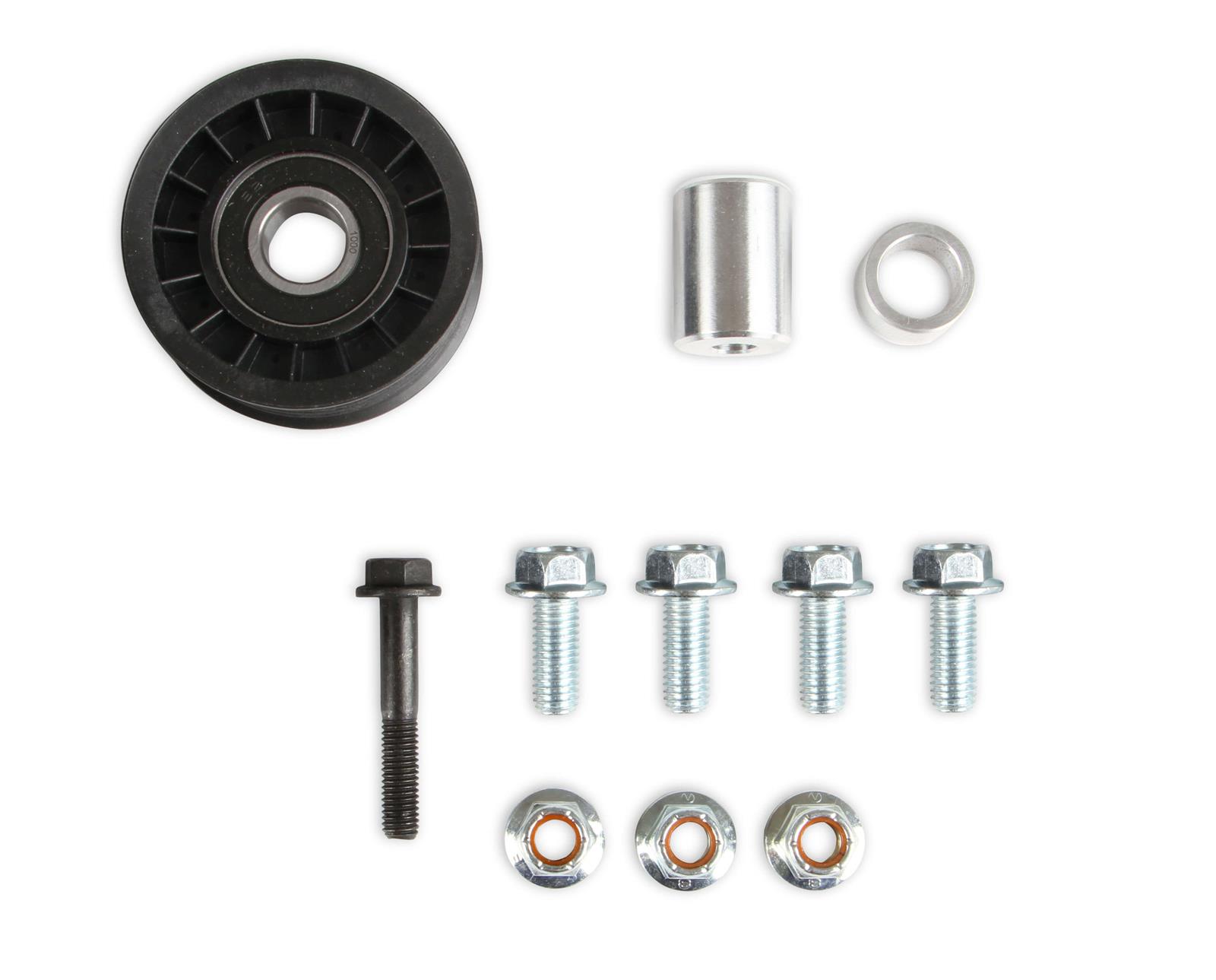 Holley Alternator Brackets 97-347 Brackets, Gen III Hemi, Relocation, Steel, Black, Cylinder Head Mount, Hardware included, Chrsyler, Dodge, Jeep, 5.7-6.4L, Each