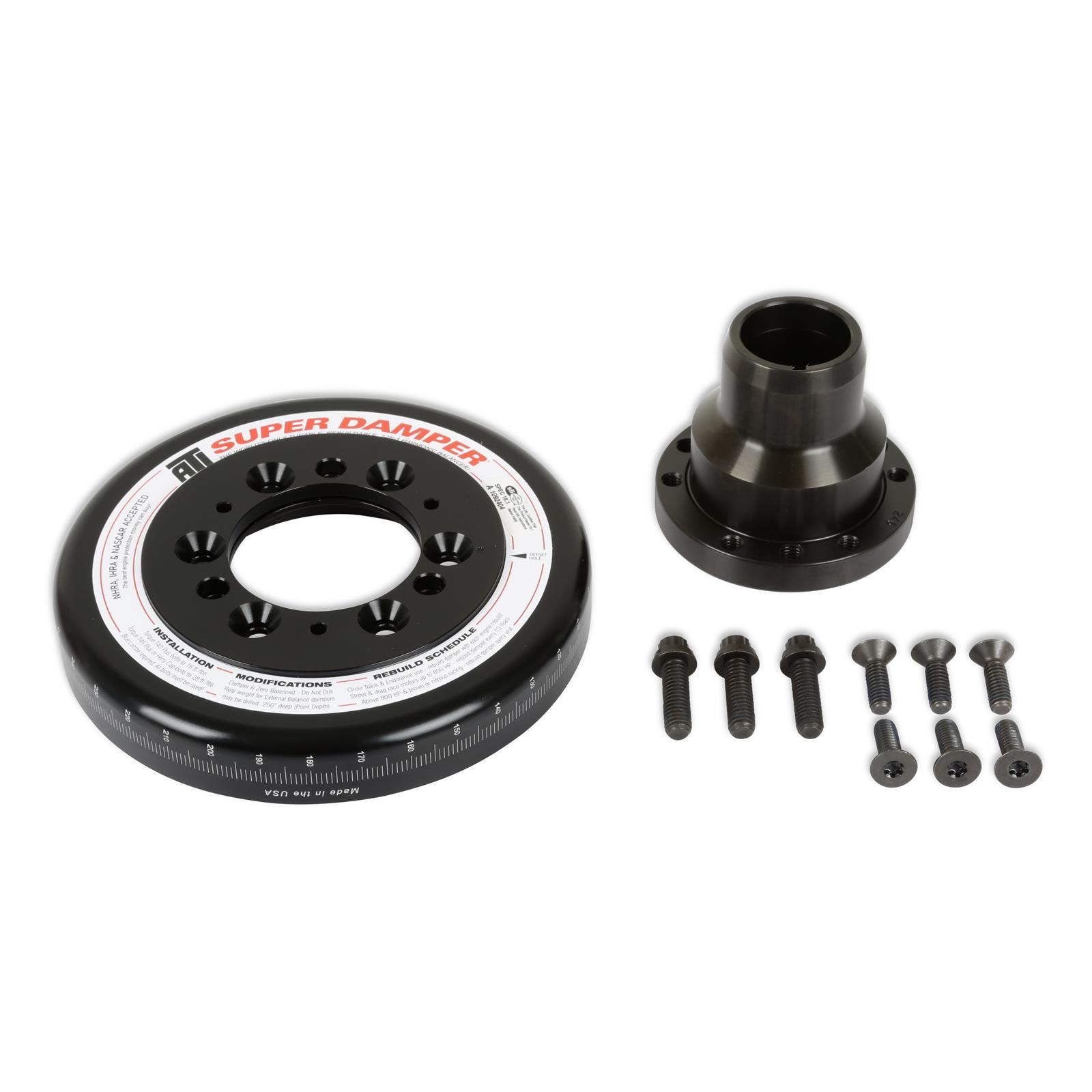 Holley Harmonic Balancers 97-361 Balancers, Replacement, ATI Damper, Black, SFI Certified, with Hardware, for Mid-Mount Accessory Drive, Gen III, Hemi, VVT Engine, Each