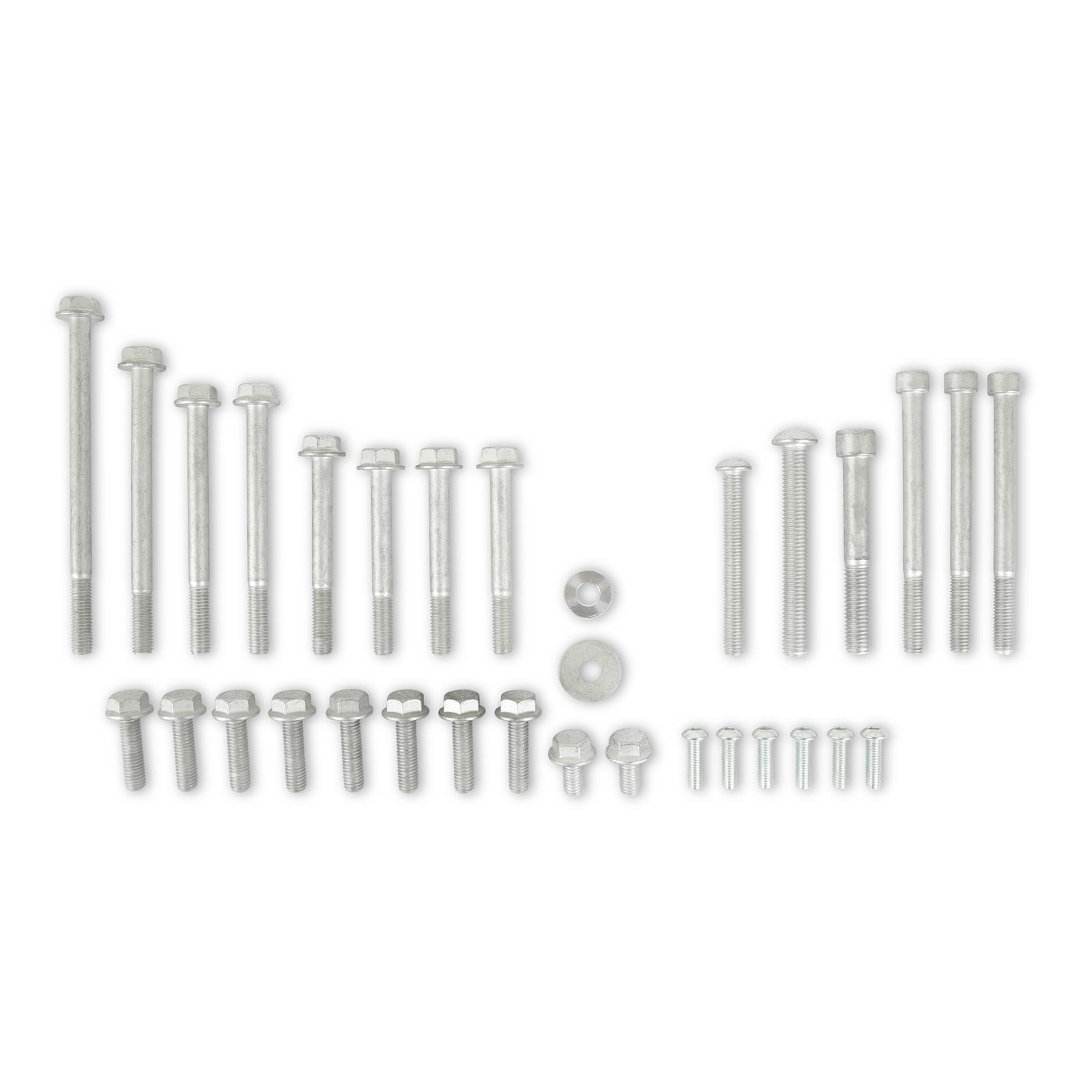 Holley Engine Fasteners 97-366 Fasteners, Replacement, Hardware, Steel, Cadmium Finish, for Mid-mount Accessory Drive System, Gen III, Hemi, Kit