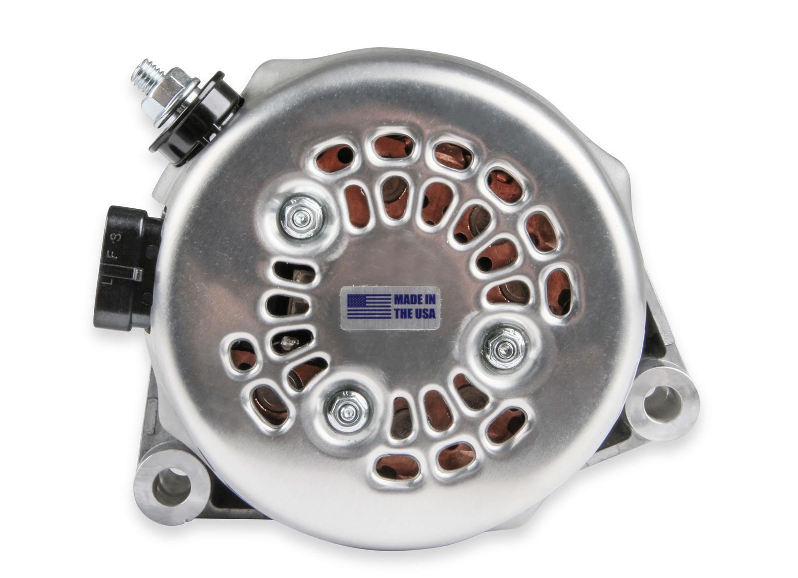 Holley Gen III Hemi Alternator with Relocation Kit 97-369 and Generators, III, Hemi, and Bracket, 150 amp, Serpentine, 12V, Steel Bracket, Black, Dodge, 5.7-6.4L, thumbnail 9