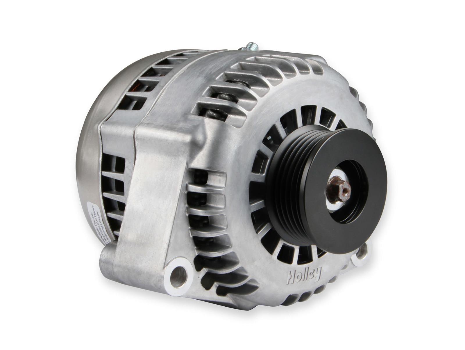 Holley Gen III Hemi Alternator with Relocation Kit 97-369 and Generators, III, Hemi, and Bracket, 150 amp, Serpentine, 12V, Steel Bracket, Black, Dodge, 5.7-6.4L, thumbnail 5