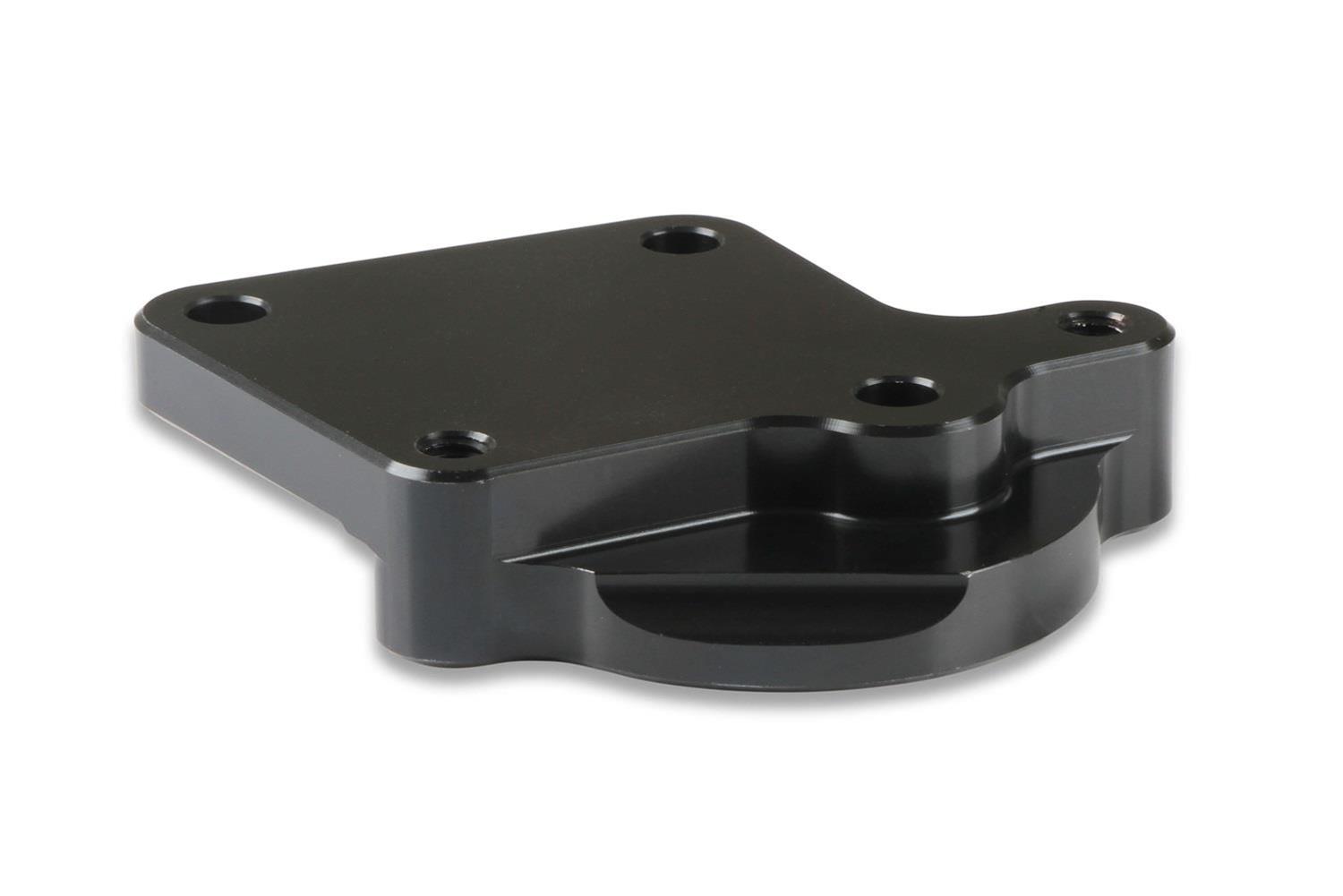 Holley Power Steering Mounting Plates 97-380 Brackets, Hemi Swap Adapter Plate, Aluminum, Black, Saginaw TC Pump, Cylinder Head Mount, Left Side, Hardware, Gen III, 5.7-6.4L, Each thumbnail 6