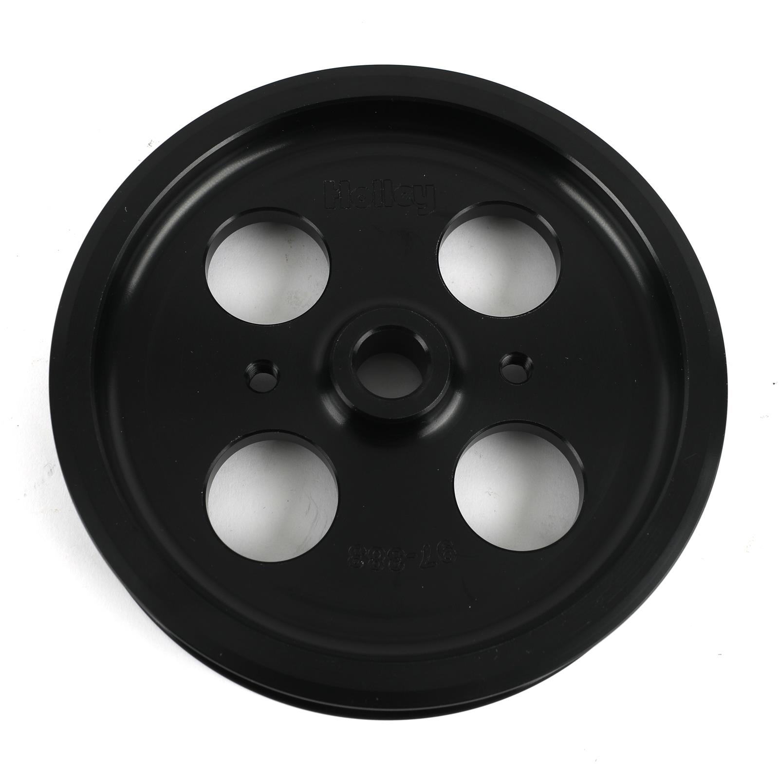 Holley Power Steering Pulleys 97-383 Pulleys, Replacement, Aluminum, Black, Serpentine, 6-rib, Overdrive, Press Fit, GM Type 2 Pump, Chrysler, Dodge, Jeep, 5.7-6.4L, Each
