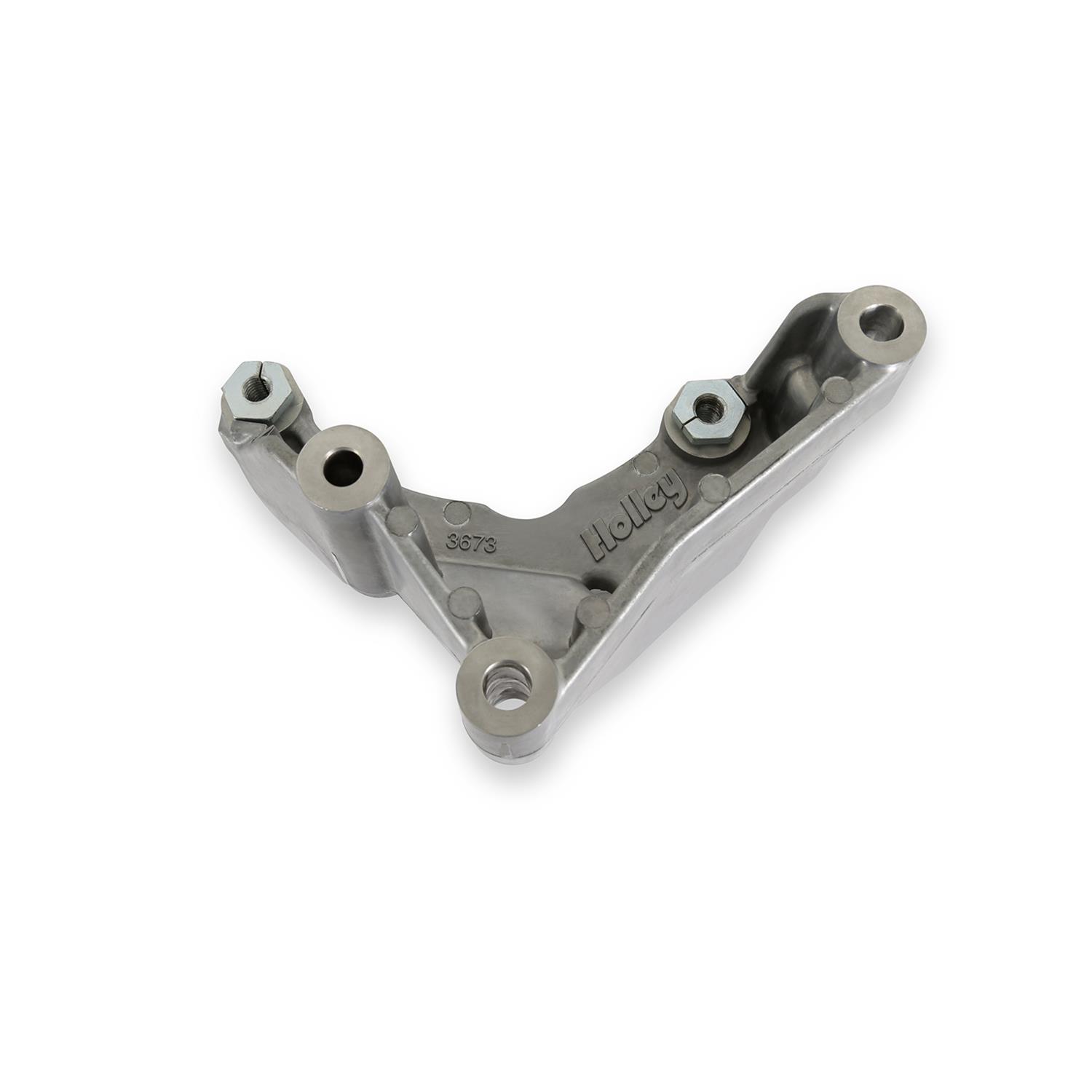 Holley Alternator Brackets 97-402 Brackets, Replacement, Bracket, Cast Aluminum, Natural, with Hardware, for High-Mount Accessory Drive, Ford, 7.3L Godzilla, Kit thumbnail 5