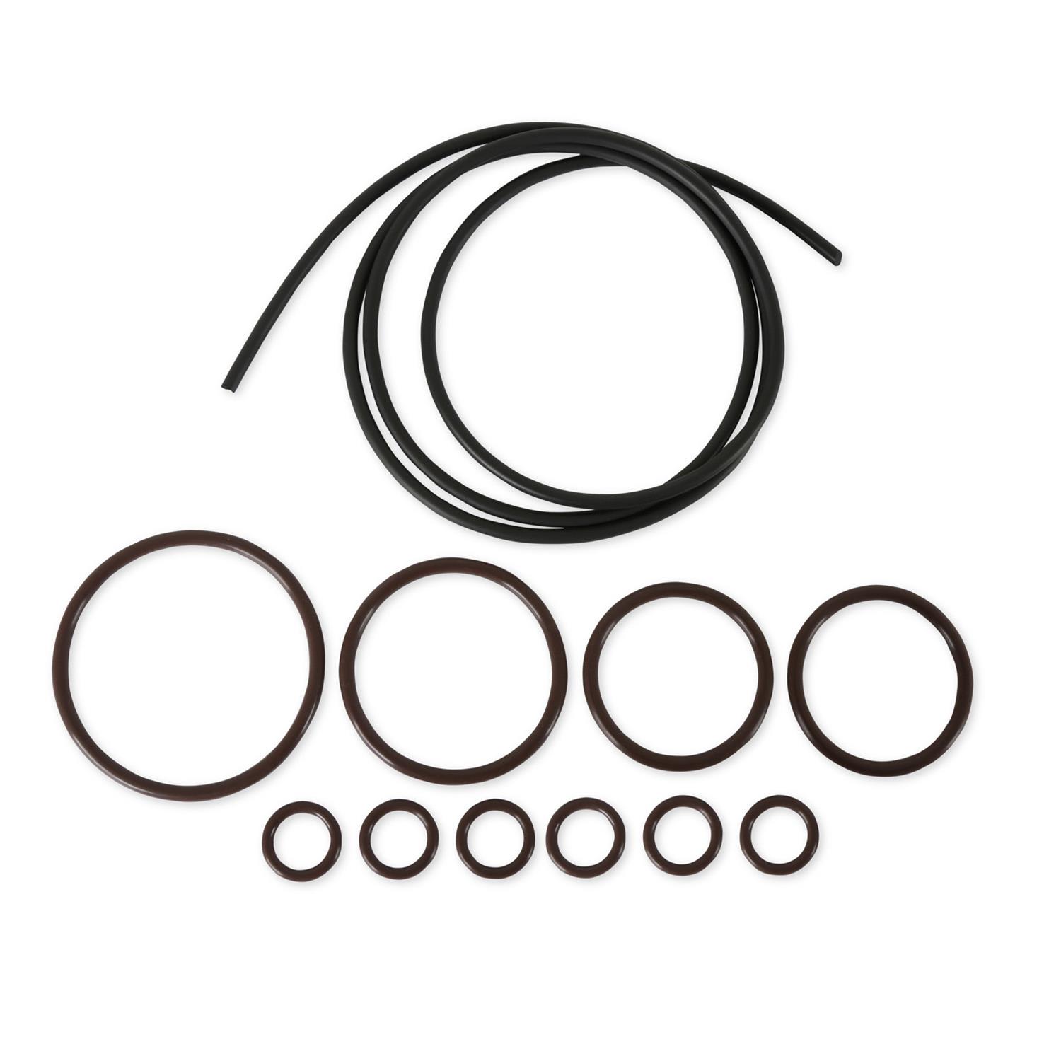 Holley Timing Cover O-Ring Gaskets 97-405 Gaskets, Replacement, O-Rings, Rubber, Black, for Covers 20-300, 20-320, 20-340, Ford, 7.3L, Godzilla, Kit