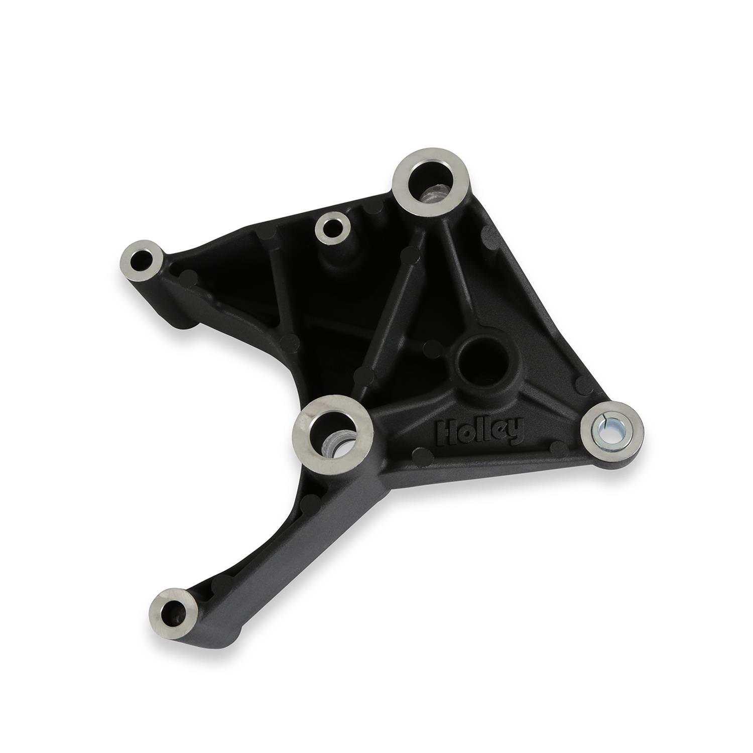 Holley Air Conditioner Brackets 97-421 Brackets, Replacement, Cast Aluminum, Black, for Sanden SD7 Compressor, with High-Mount Accessory Drive, Ford, 7.3L, Godzilla, Each thumbnail 3