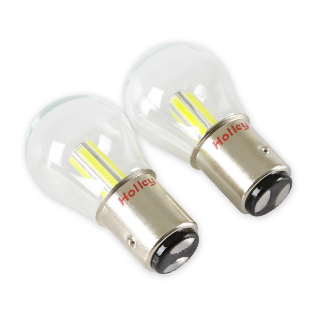 Holley RetroBright LED Light Bulbs HLED09 Bulbs, RetroBright, LED, 1157 Style, Modern White, 5,700K, 580 Lumens, Turn Signal, Bulbs, Pair thumbnail 2
