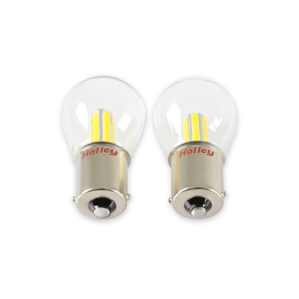 Holley RetroBright LED Light Bulbs HLED15 Bulbs, RetroBright, LED, 1156 Style, Amber Color, 580 Lumens, Turn Signal, Bulbs, Pair thumbnail 5