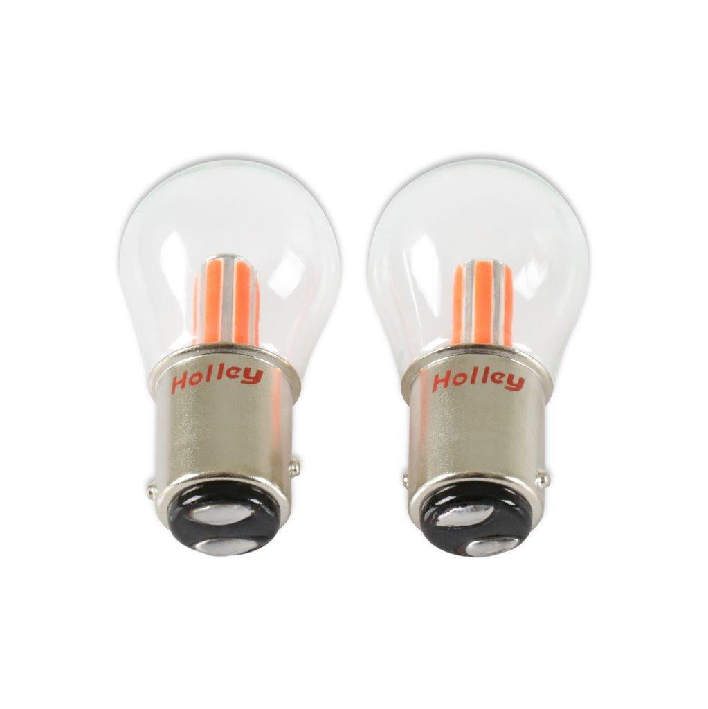 Holley RetroBright LED Light Bulbs HLED30 Bulbs, RetroBright, LED, 1157 Style, Red Color, 580 Lumens, Turn Signal, Bulbs, Pair thumbnail 2